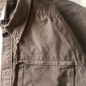 Canvas utility shirt.